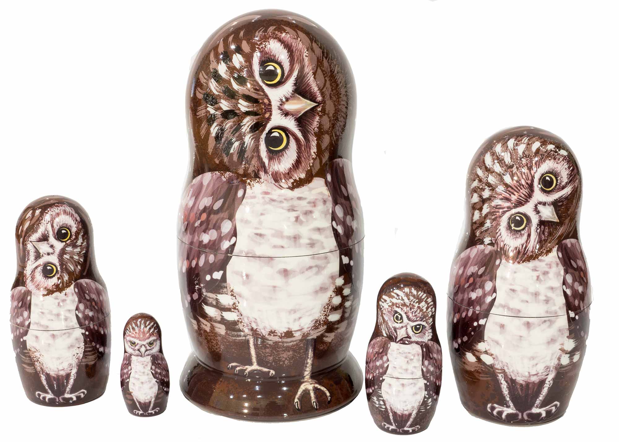 Buy Burrowing Owl Nesting Doll 5pc./6" at GoldenCockerel.com