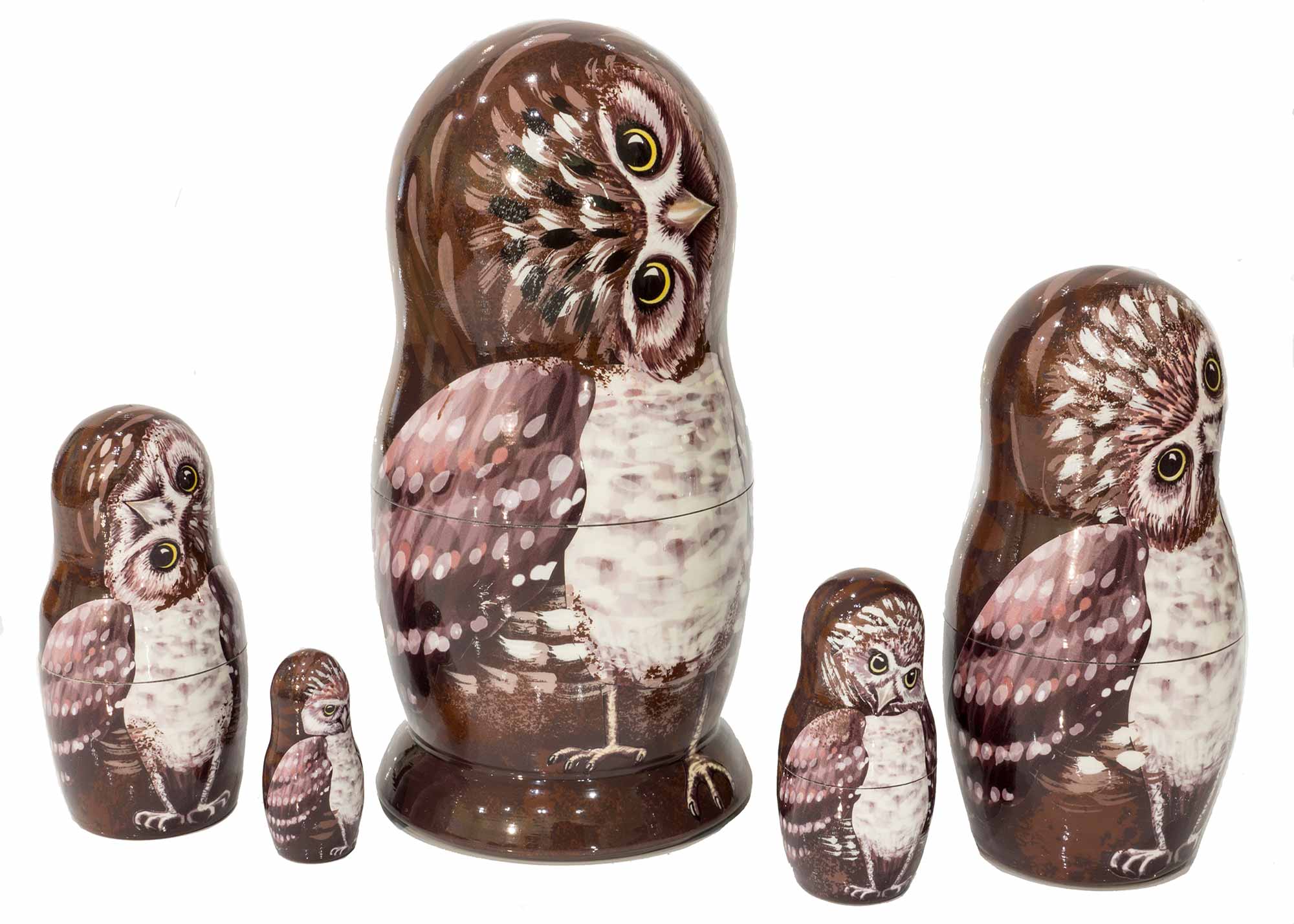 Buy Burrowing Owl Nesting Doll 5pc./6" at GoldenCockerel.com