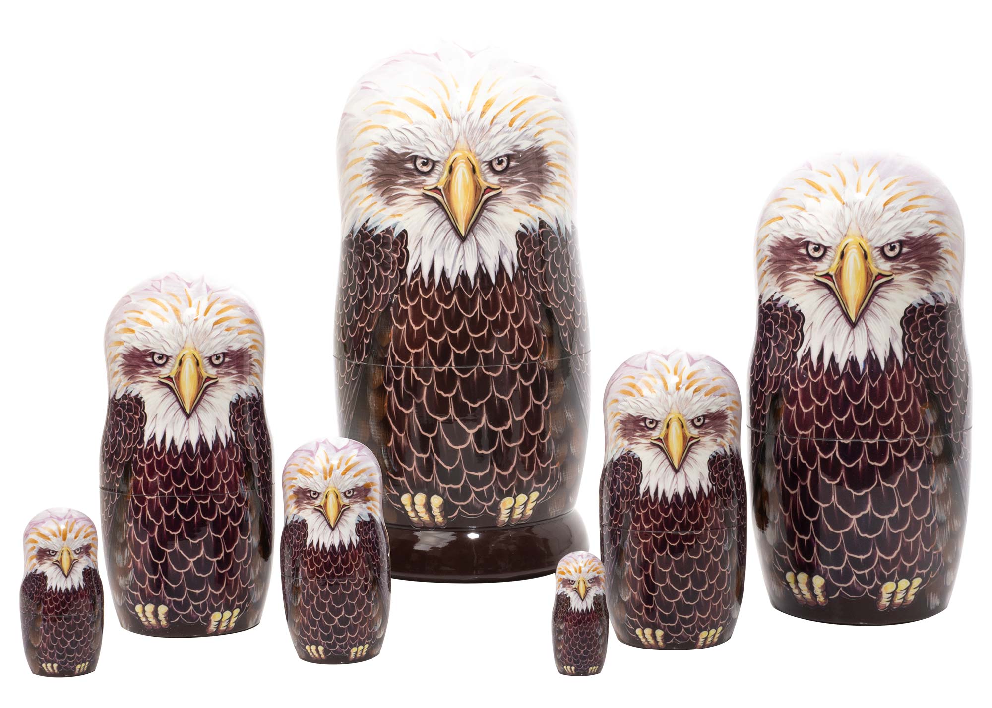 Buy Bald Eagle Nesting Doll 7pc./8" at GoldenCockerel.com