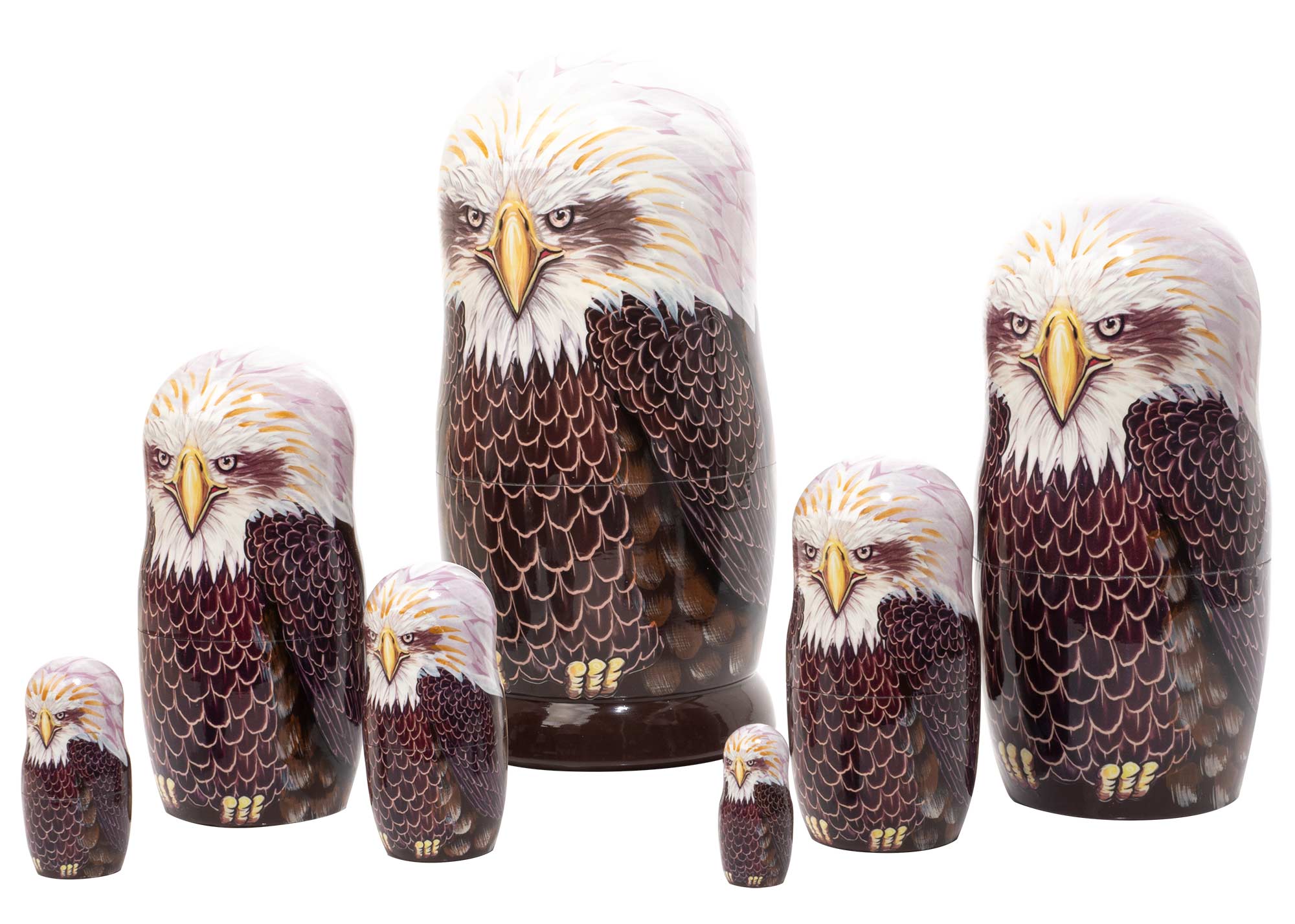 Buy Bald Eagle Nesting Doll 7pc./8" at GoldenCockerel.com