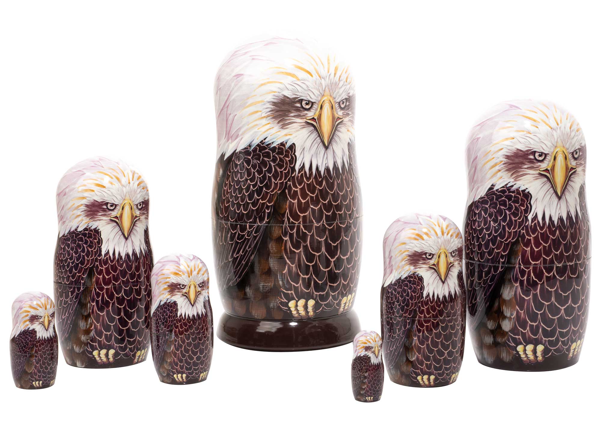 Buy Bald Eagle Nesting Doll 7pc./8" at GoldenCockerel.com