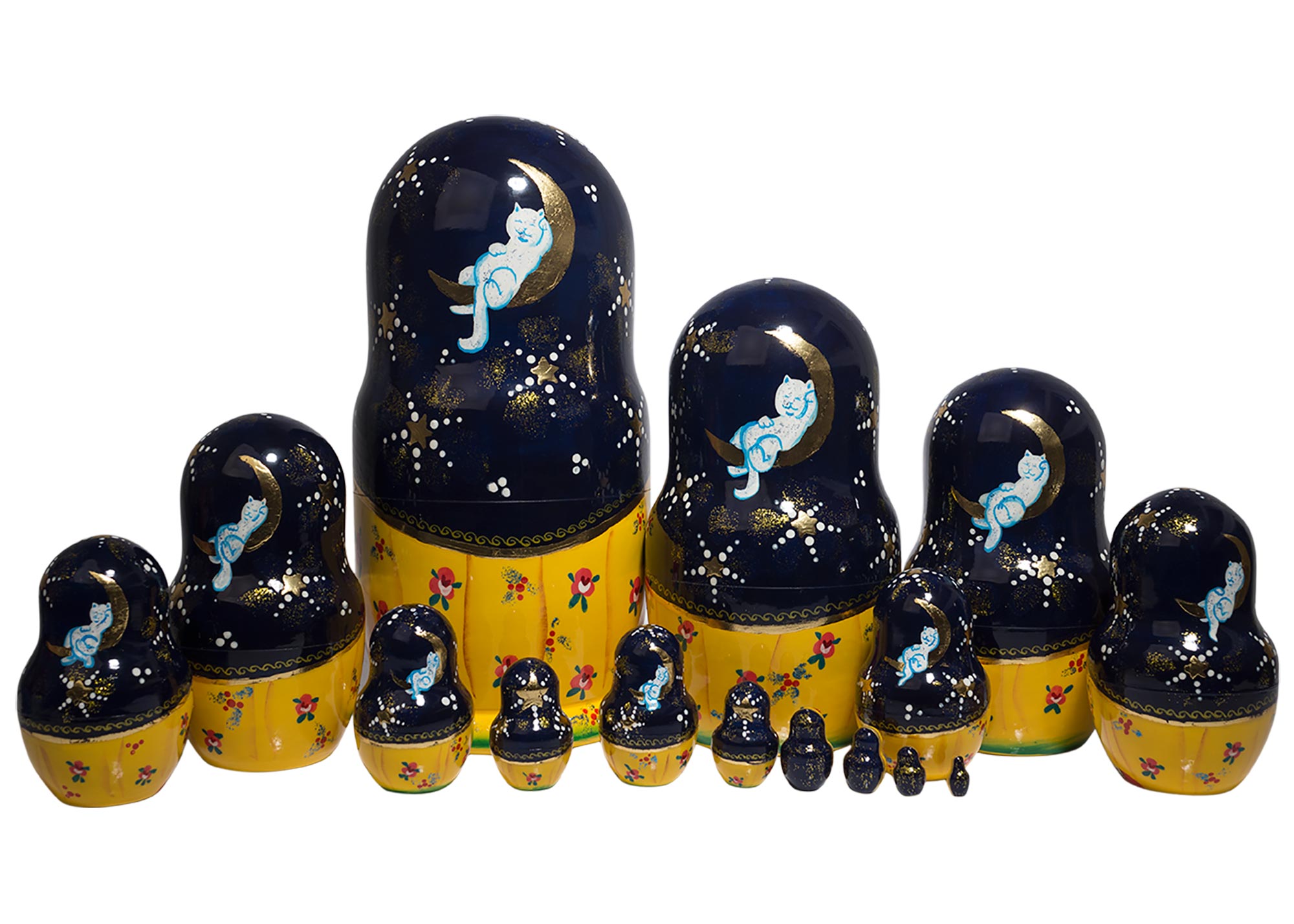 Buy Cat Lover's Dream Nesting Doll 15pc./12" at GoldenCockerel.com