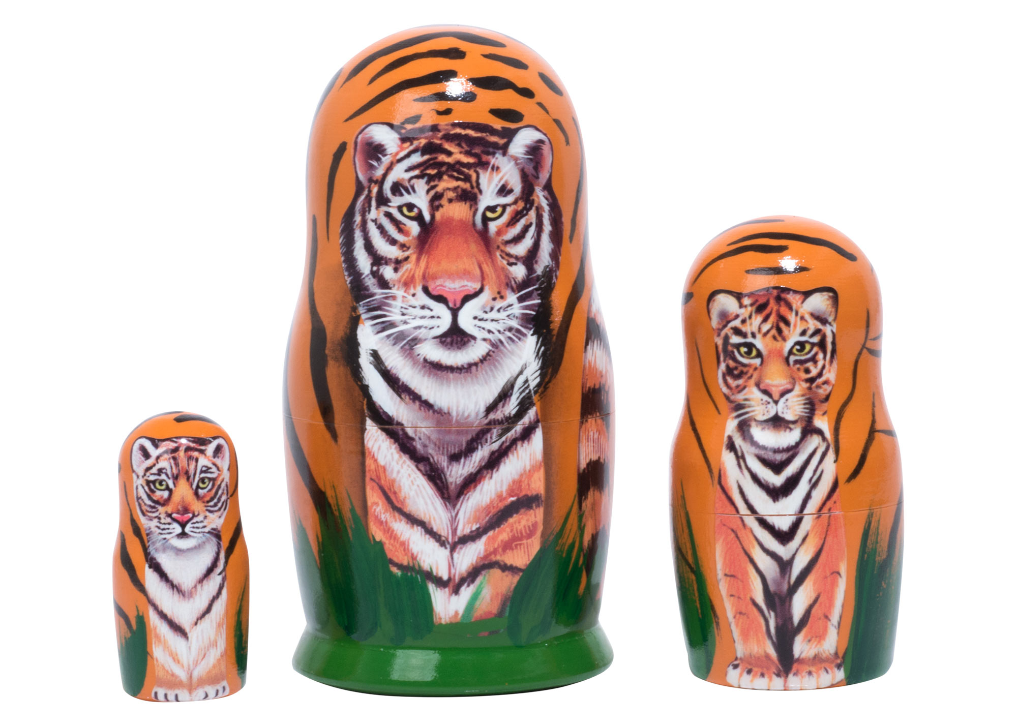 Buy Tiger Nesting Doll 3pc./3.5" at GoldenCockerel.com