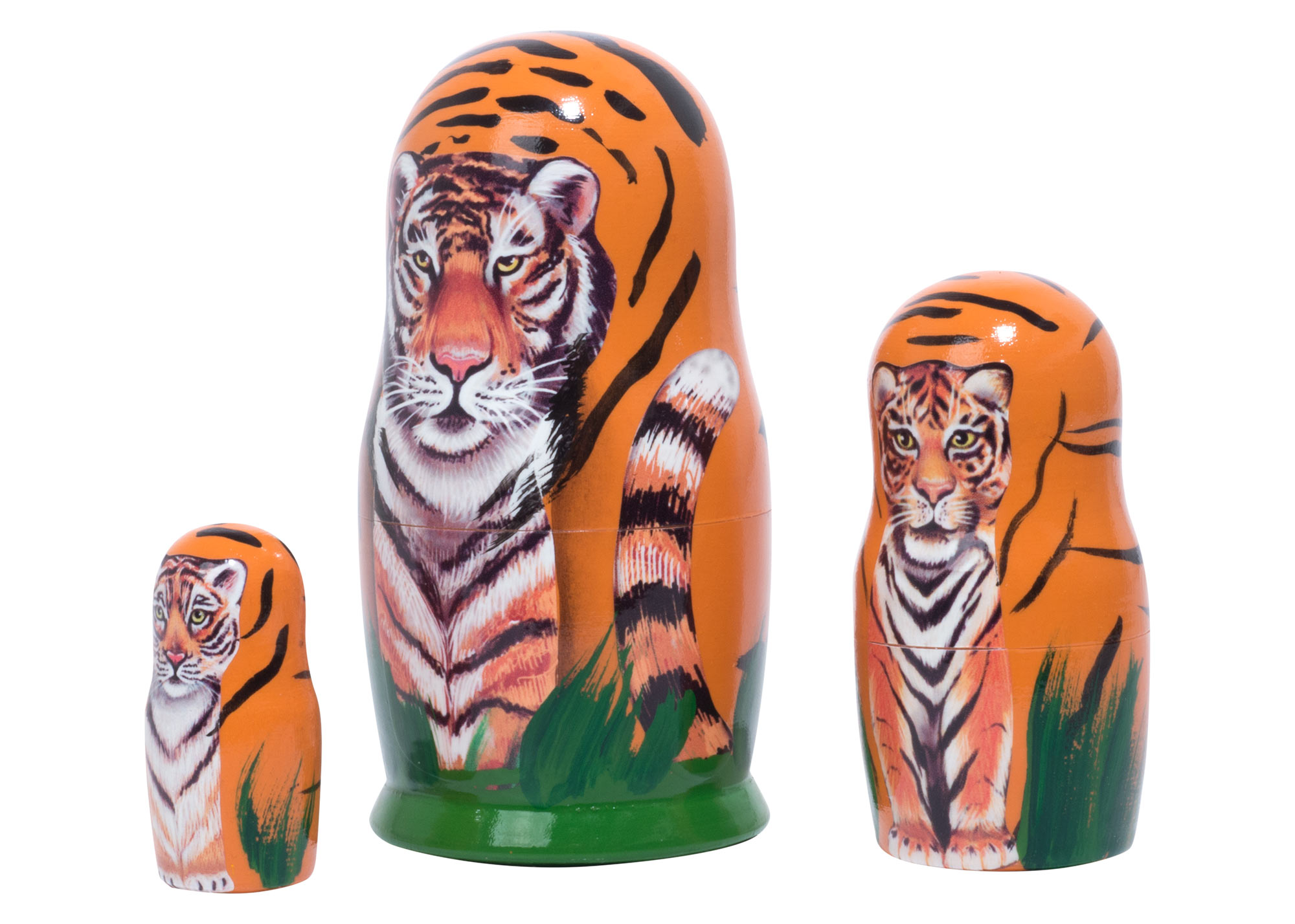 Buy Tiger Nesting Doll 3pc./3.5" at GoldenCockerel.com