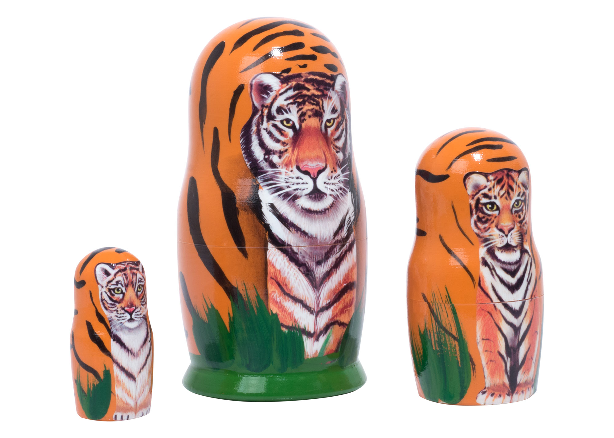 Buy Tiger Nesting Doll 3pc./3.5" at GoldenCockerel.com