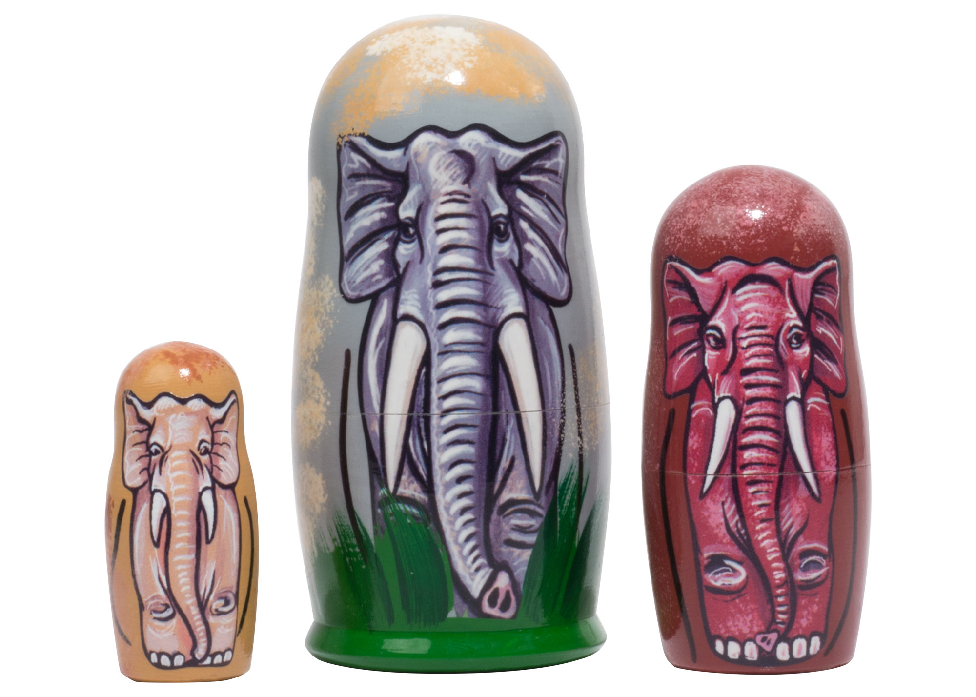 Buy Elephant Nesting Doll 3pc./3.5" at GoldenCockerel.com