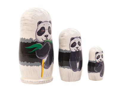 Buy Panda Nesting Doll 3pc./3.5" at GoldenCockerel.com
