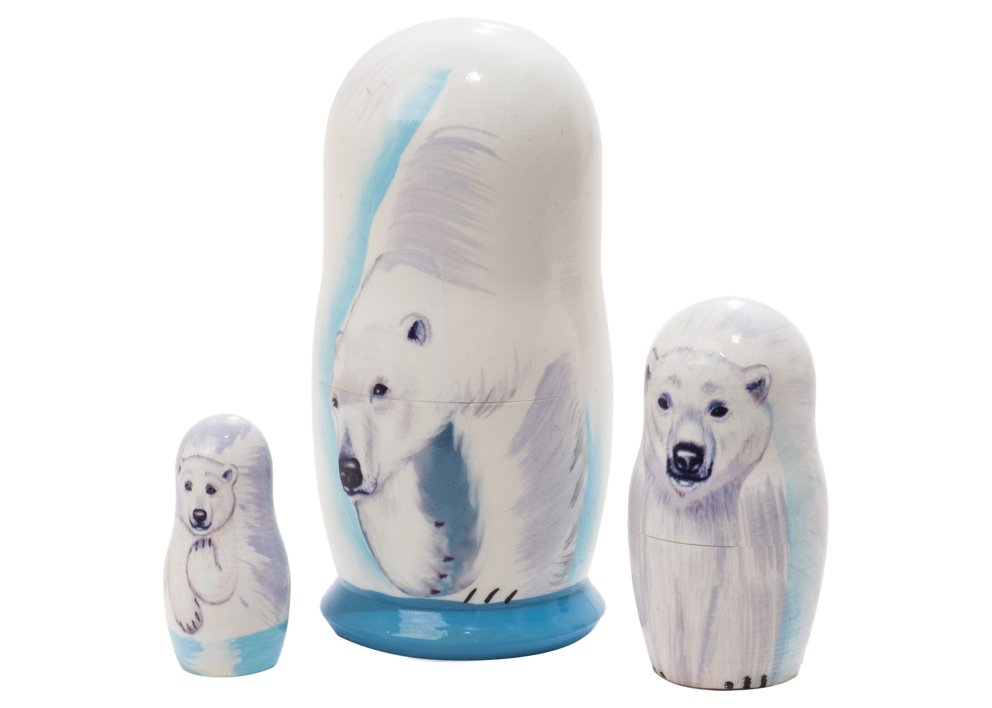 Buy Polar Bear Nesting Doll 3pc./3.5" at GoldenCockerel.com