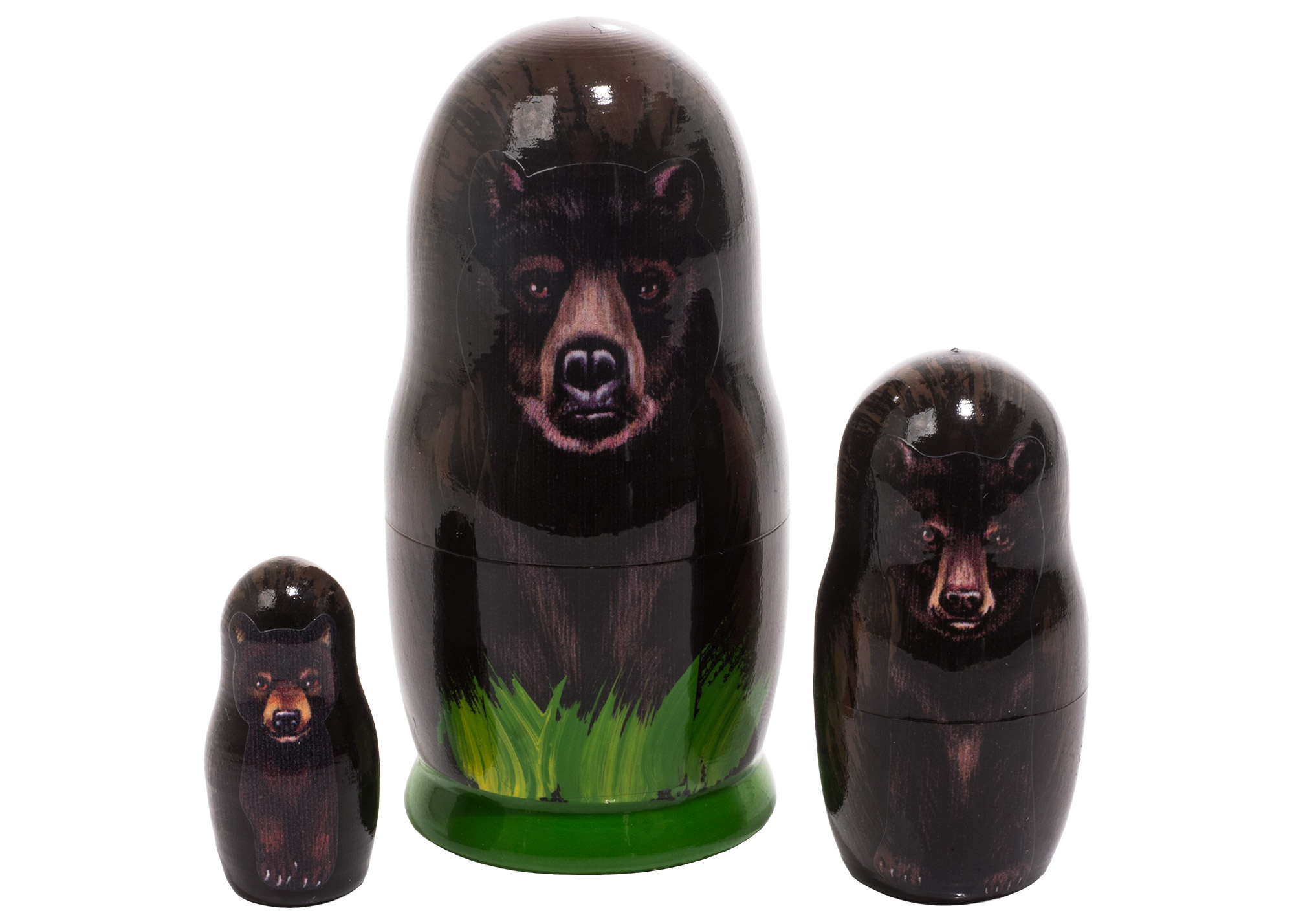 Buy Black Bear Nesting Doll 3pc./3.5" at GoldenCockerel.com