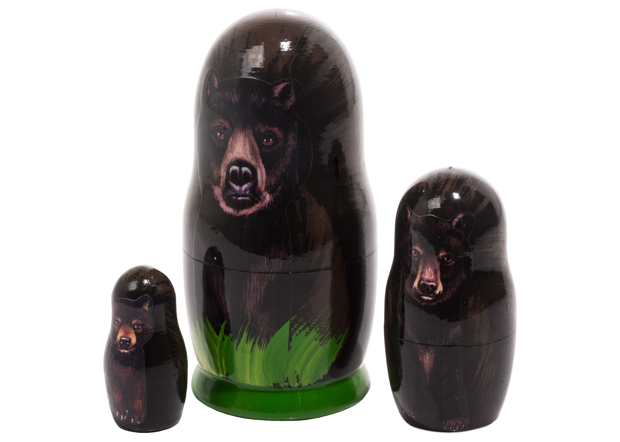 Buy Black Bear Nesting Doll 3pc./3.5" at GoldenCockerel.com