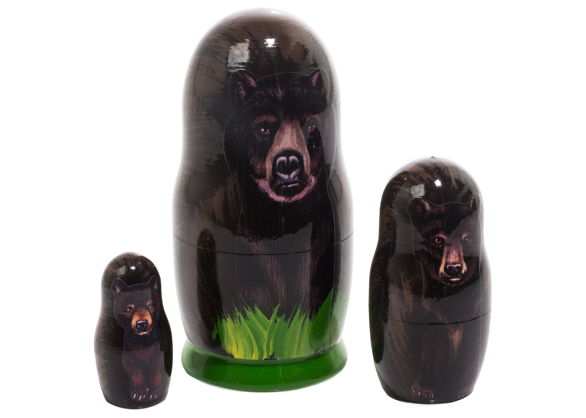 Buy Black Bear Nesting Doll 3pc./3.5" at GoldenCockerel.com