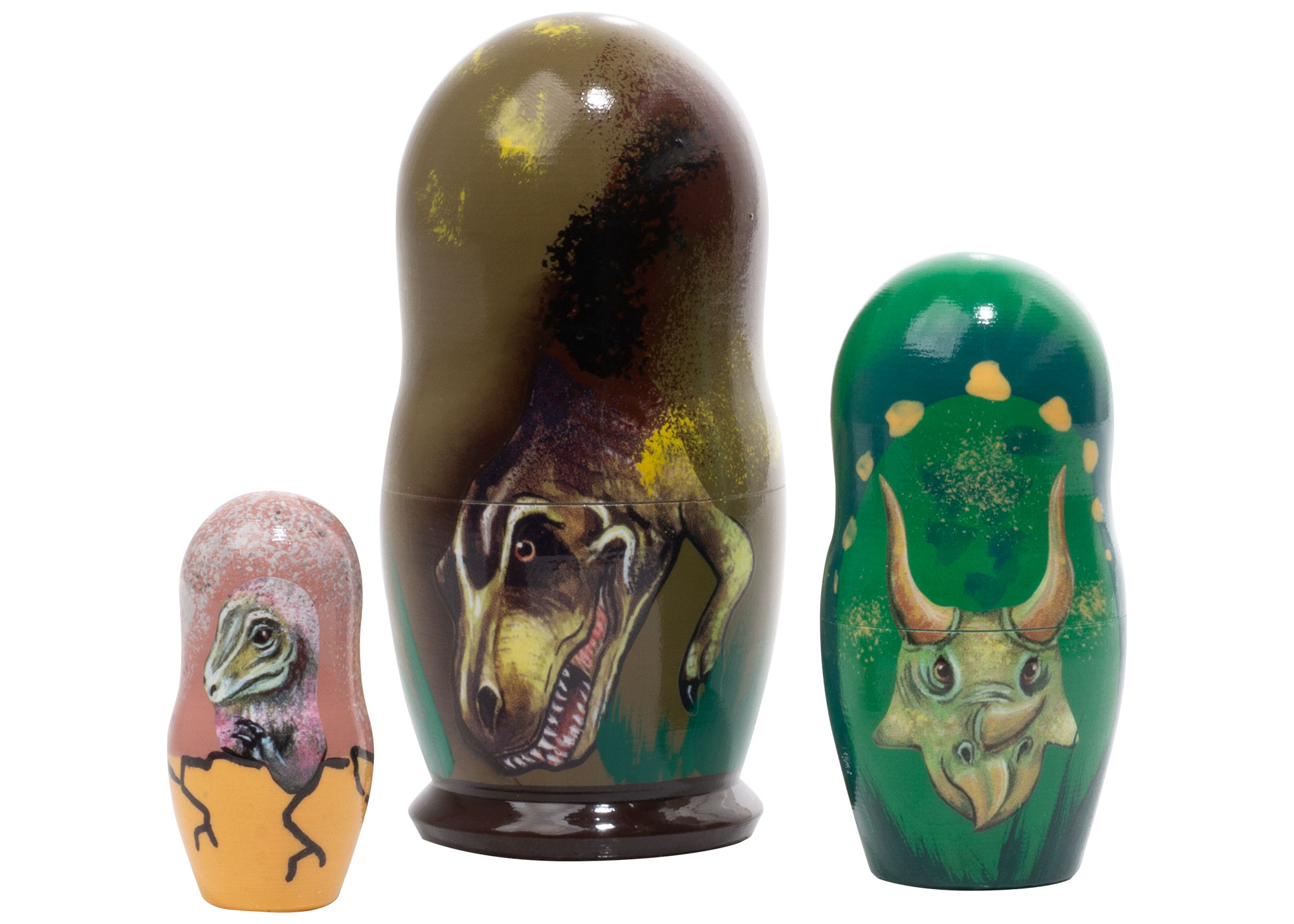 Buy Dinosaur Nesting Doll 3pc./4" at GoldenCockerel.com