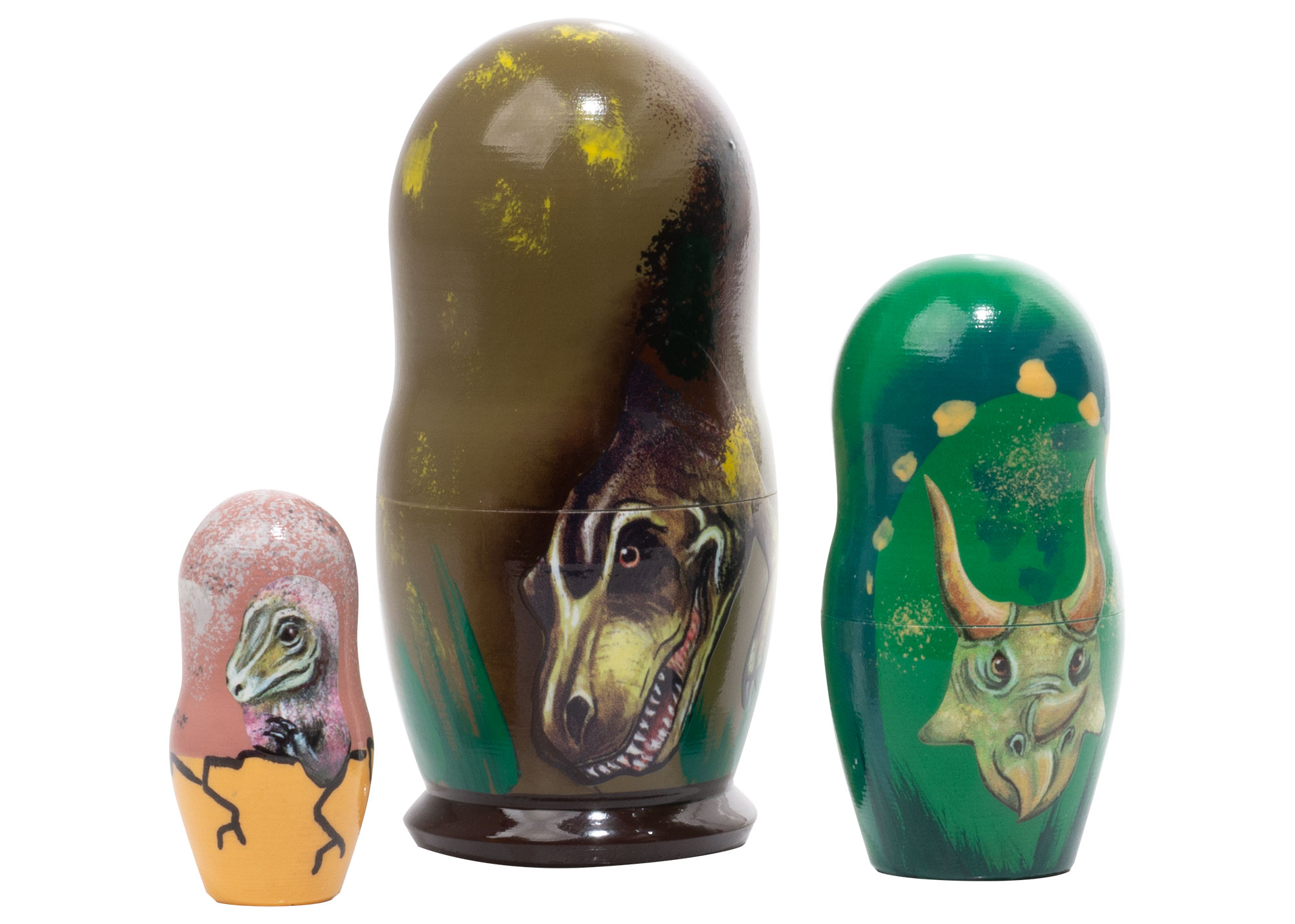 Buy Dinosaur Nesting Doll 3pc./4" at GoldenCockerel.com