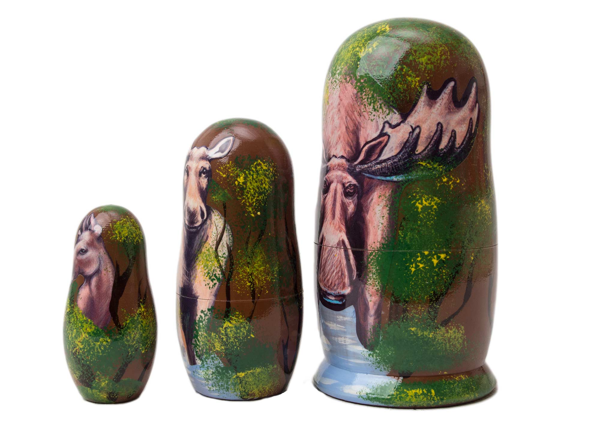 Buy Moose Nesting Doll 3pc./3.5" at GoldenCockerel.com