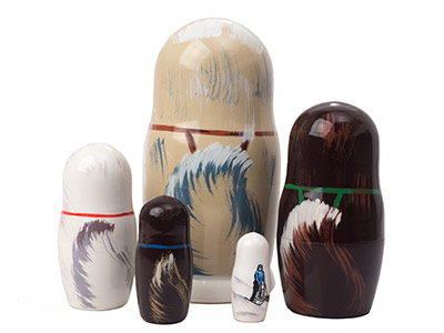 Buy Dog Sled Nesting Doll 5pc./6" at GoldenCockerel.com