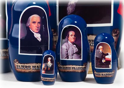 Buy Founding Fathers Nesting Doll 7pc./8" at GoldenCockerel.com