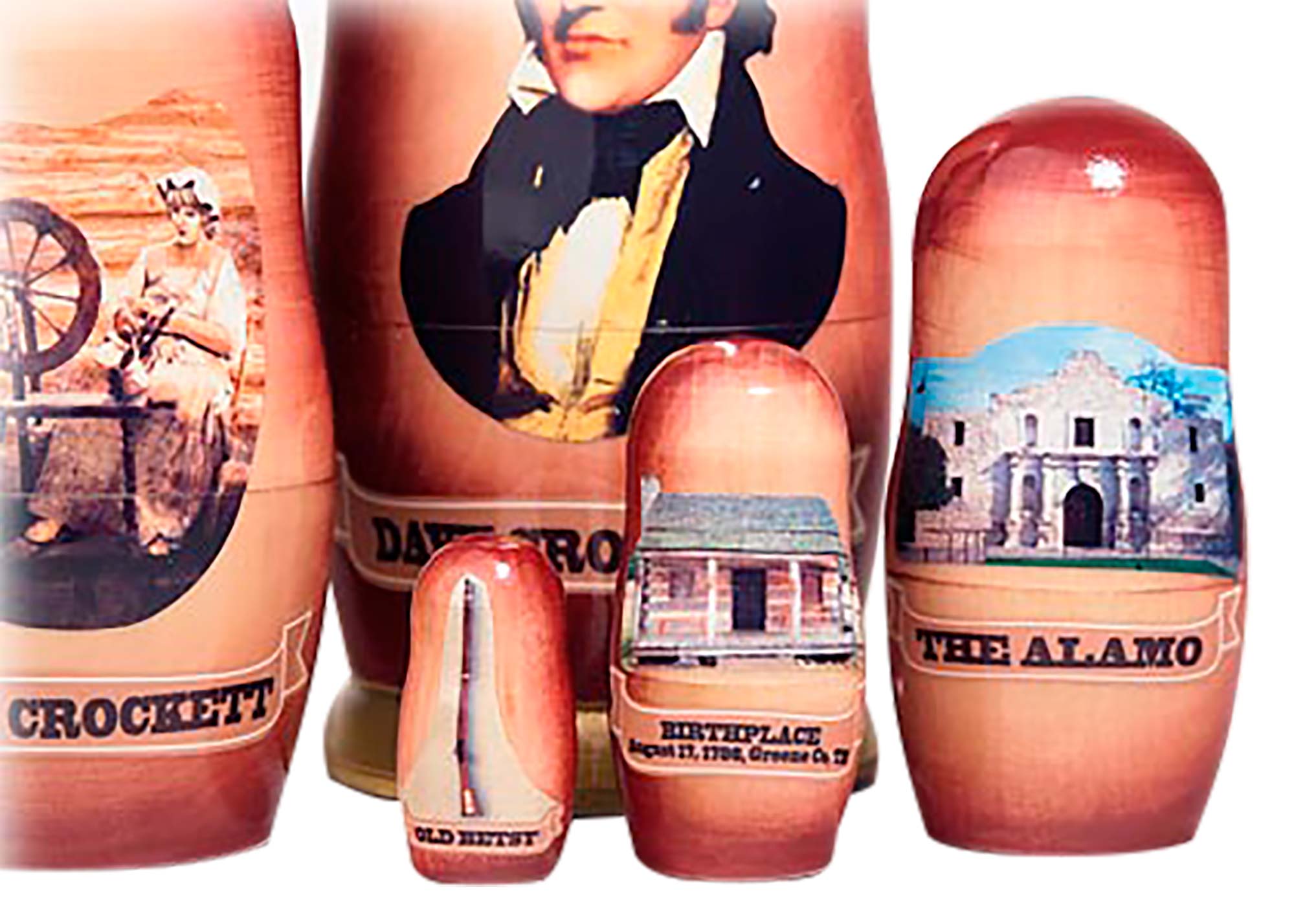 Buy Davy Crockett Nesting Doll 5pc./6" at GoldenCockerel.com