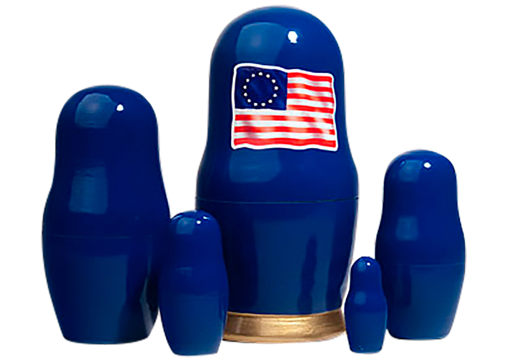 Buy American Patriots Nesting Doll 5pc./6" Lim. Ed. to 500 at GoldenCockerel.com