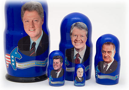 Buy Clinton w/ Democratic Presidents Doll 5pc./6" at GoldenCockerel.com