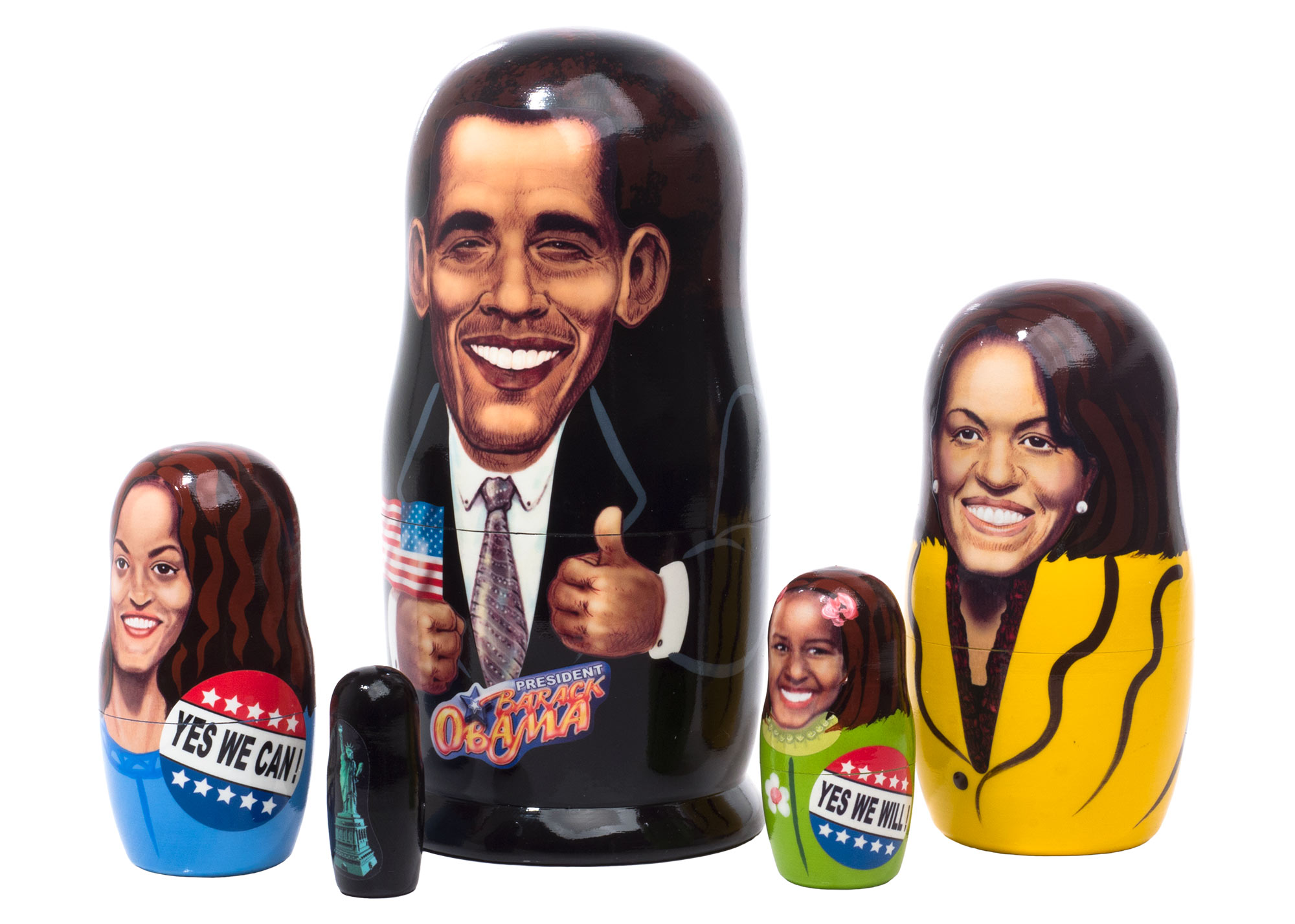 Buy President Obama Nesting Doll 5pc./6" at GoldenCockerel.com