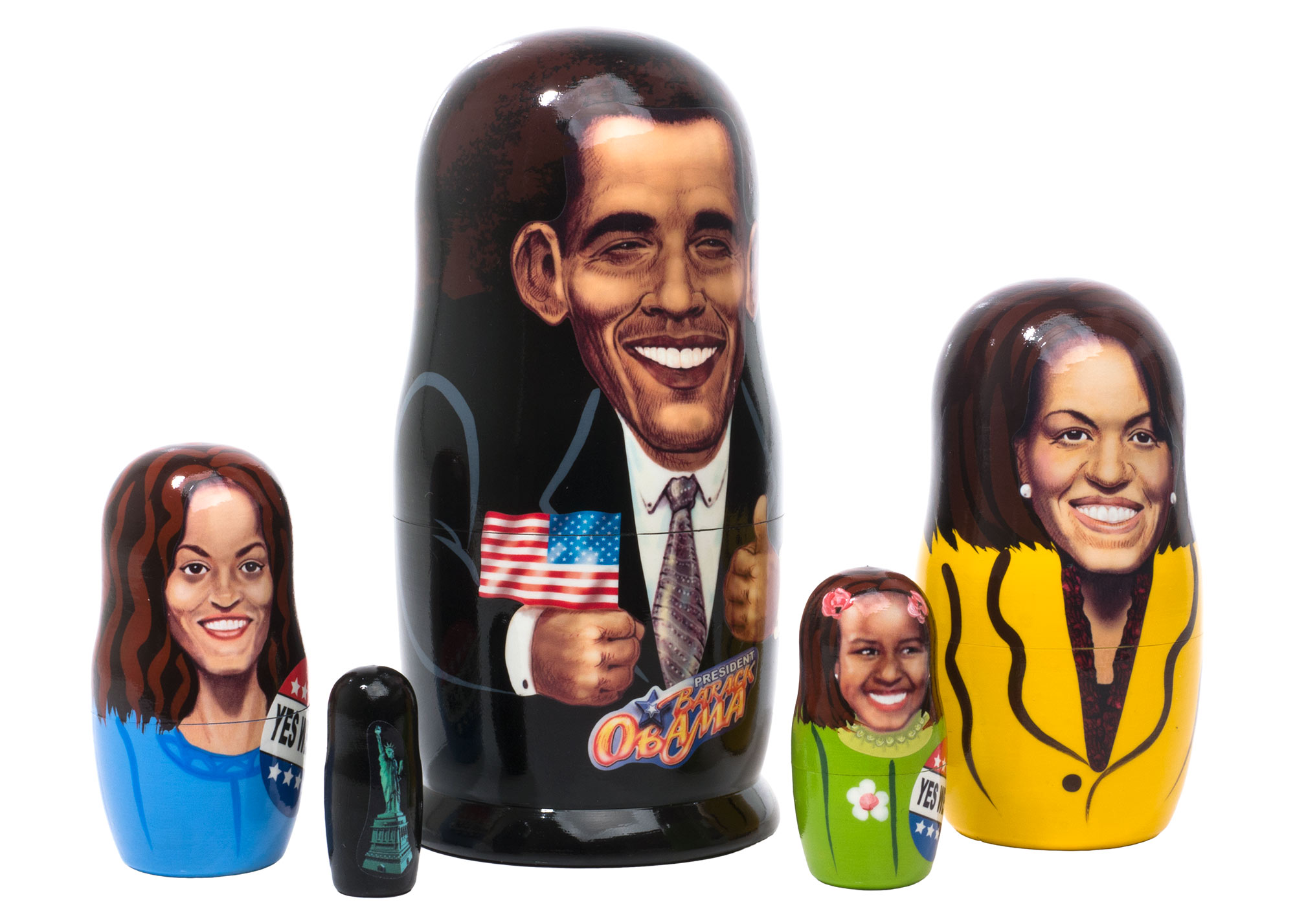 Buy President Obama Nesting Doll 5pc./6" at GoldenCockerel.com