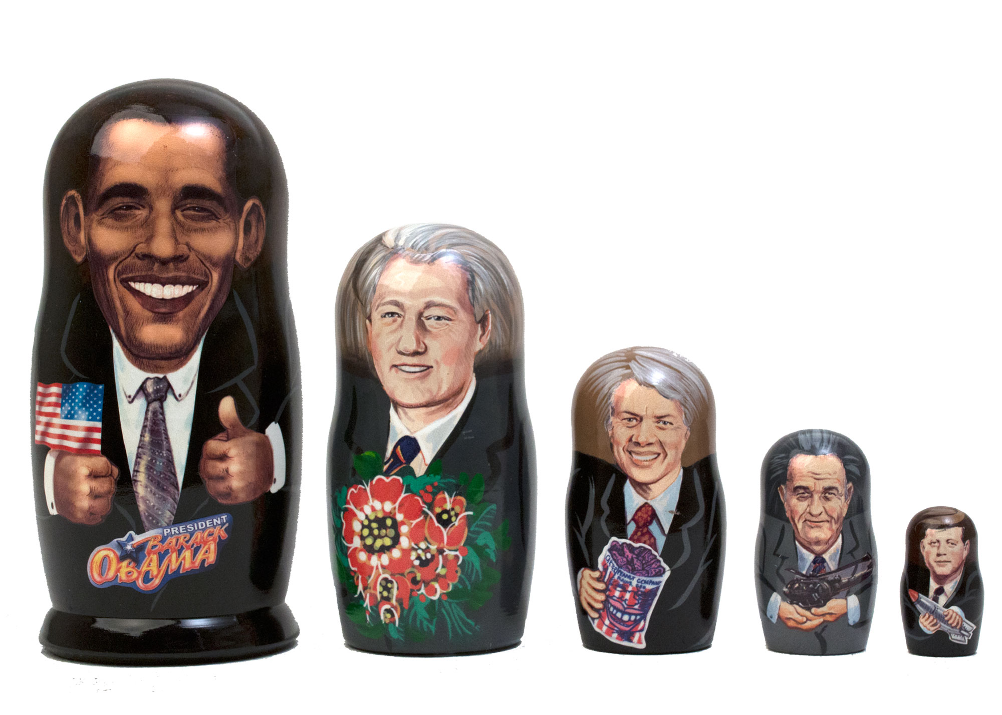 Buy Obama & Democratic Presidents Doll 5pc./5" at GoldenCockerel.com