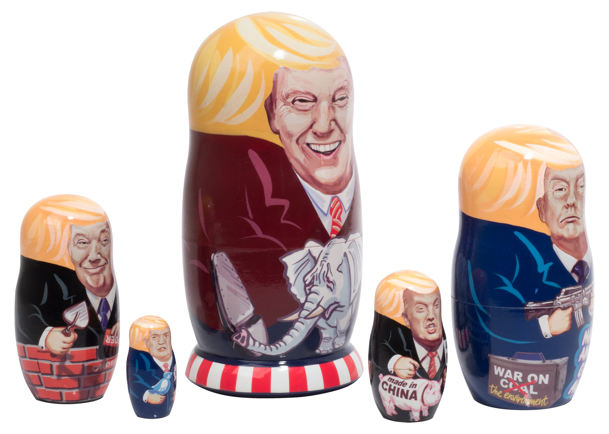 Buy Donald Trump's Campaign Nesting Doll 5pc./6" at GoldenCockerel.com