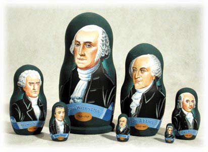 Buy Founding Fathers Nesting Doll 7pc./8" at GoldenCockerel.com