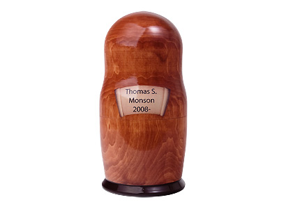 Buy LDS Prophet Thomas Monson Nesting Doll 1pc./8” at GoldenCockerel.com