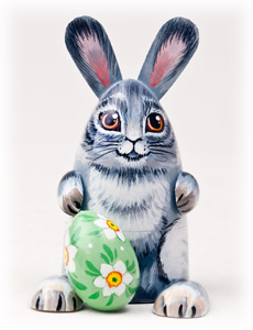 Buy Rabbit w/ Easter Egg 2pc./3" at GoldenCockerel.com