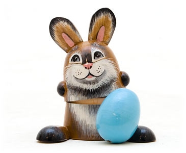 Buy Bunny w/ Bird Egg Doll  2pc./3" at GoldenCockerel.com
