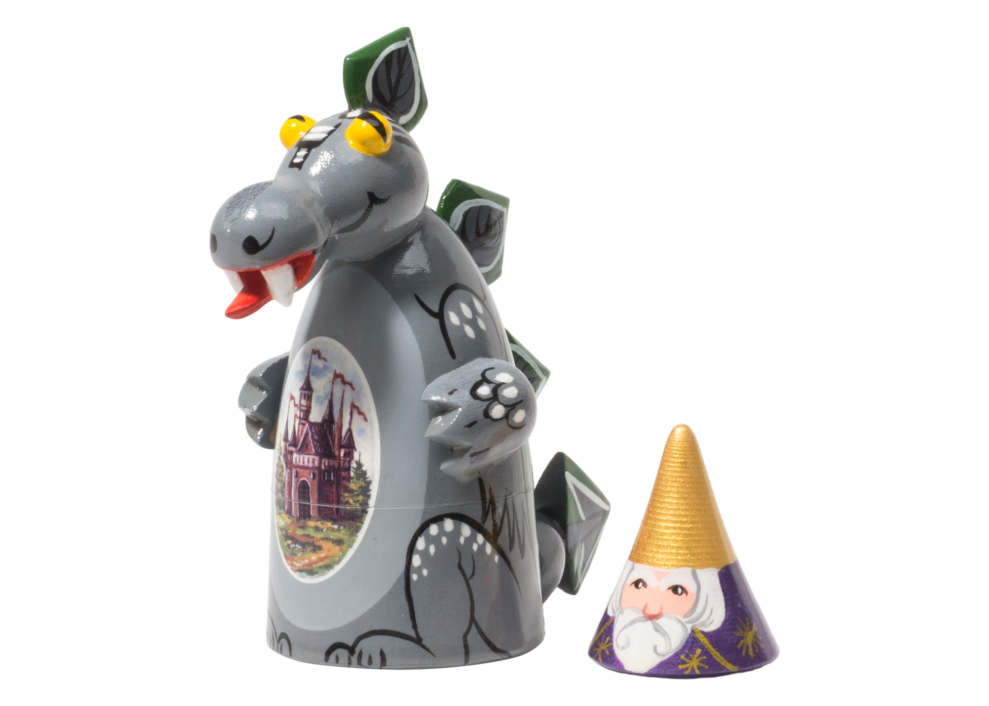 Buy Dragon & Merlin Cone Nesting Doll 2pc./3" at GoldenCockerel.com