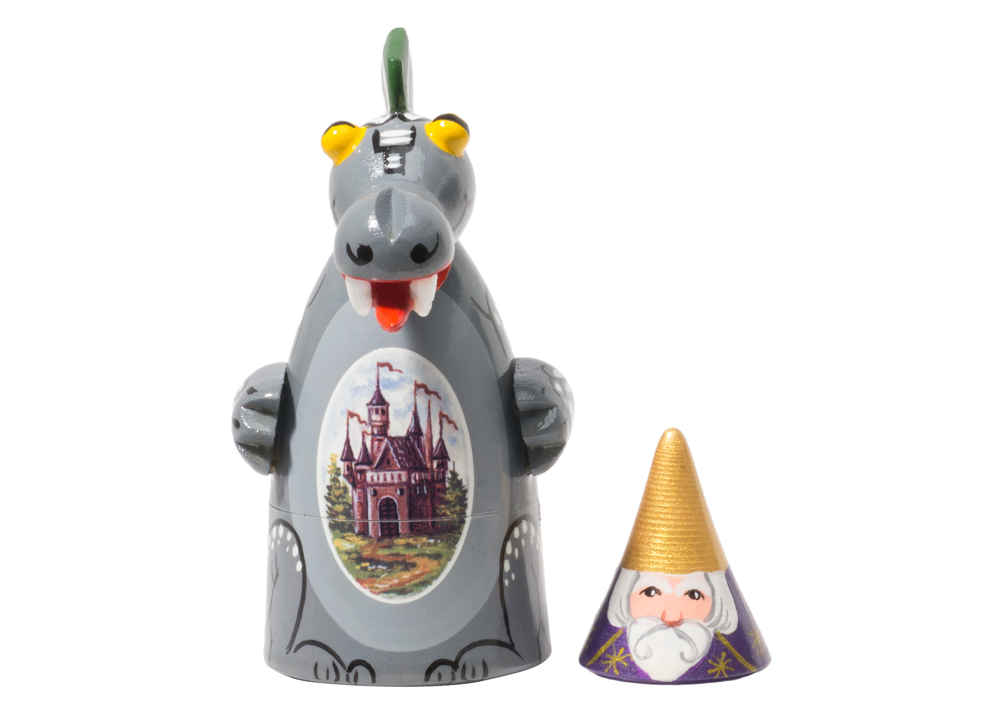 Buy Dragon & Merlin Cone Nesting Doll 2pc./3" at GoldenCockerel.com