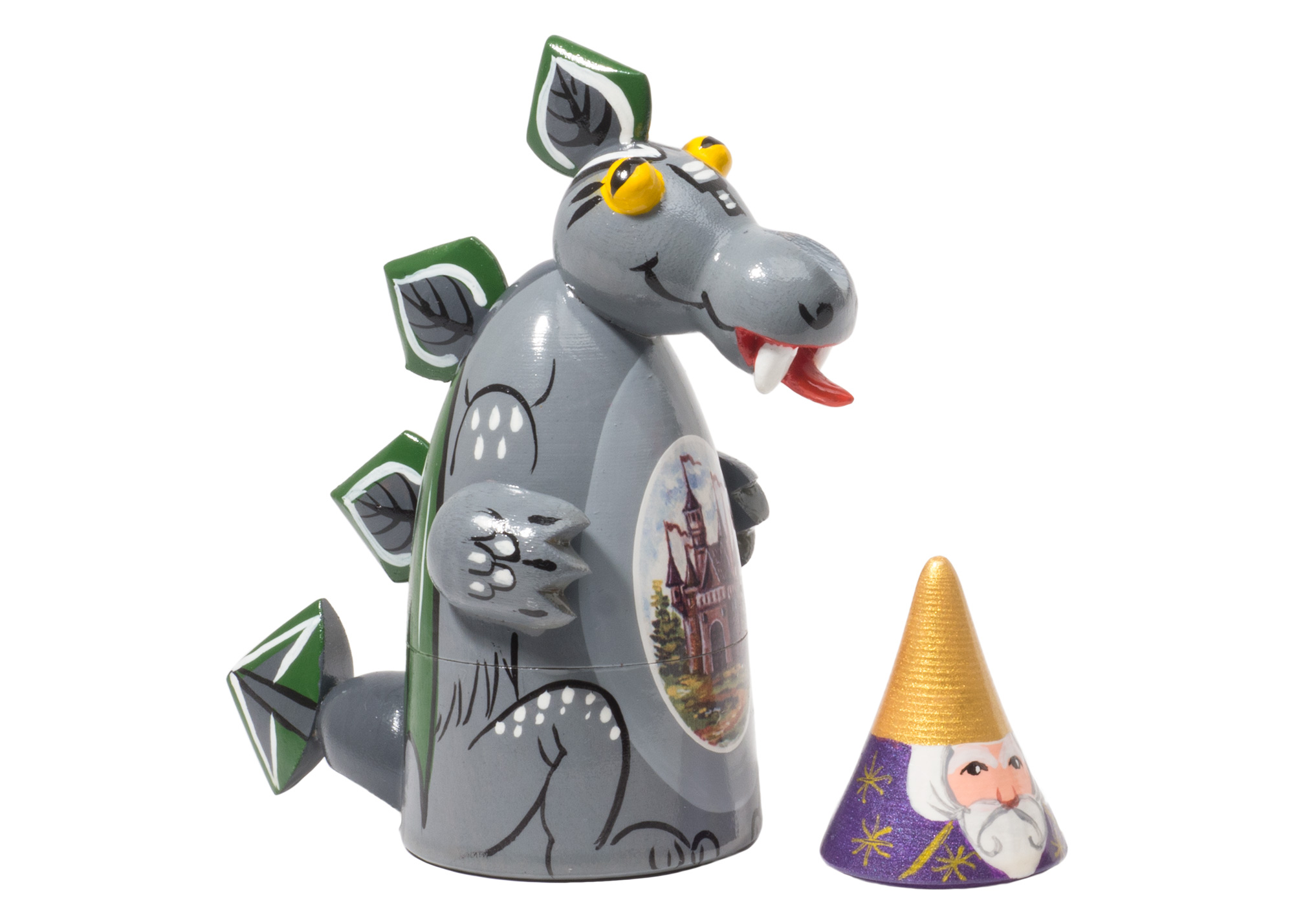 Buy Dragon & Merlin Cone Nesting Doll 2pc./3" at GoldenCockerel.com