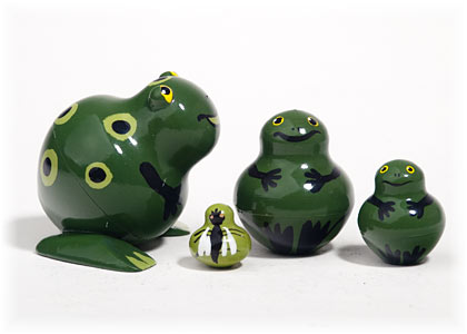 Buy Green Frog Nesting Doll 4pc./2" at GoldenCockerel.com