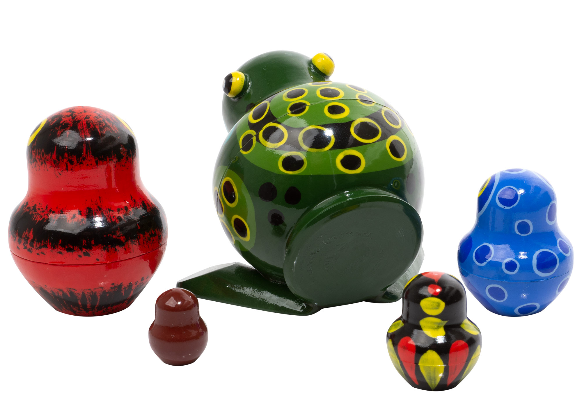 Buy Rainforest Frogs w/ Fly Nesting Doll 5pc./4" at GoldenCockerel.com