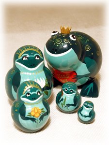 Buy Frog Prince Nesting Doll 5pc./4" at GoldenCockerel.com