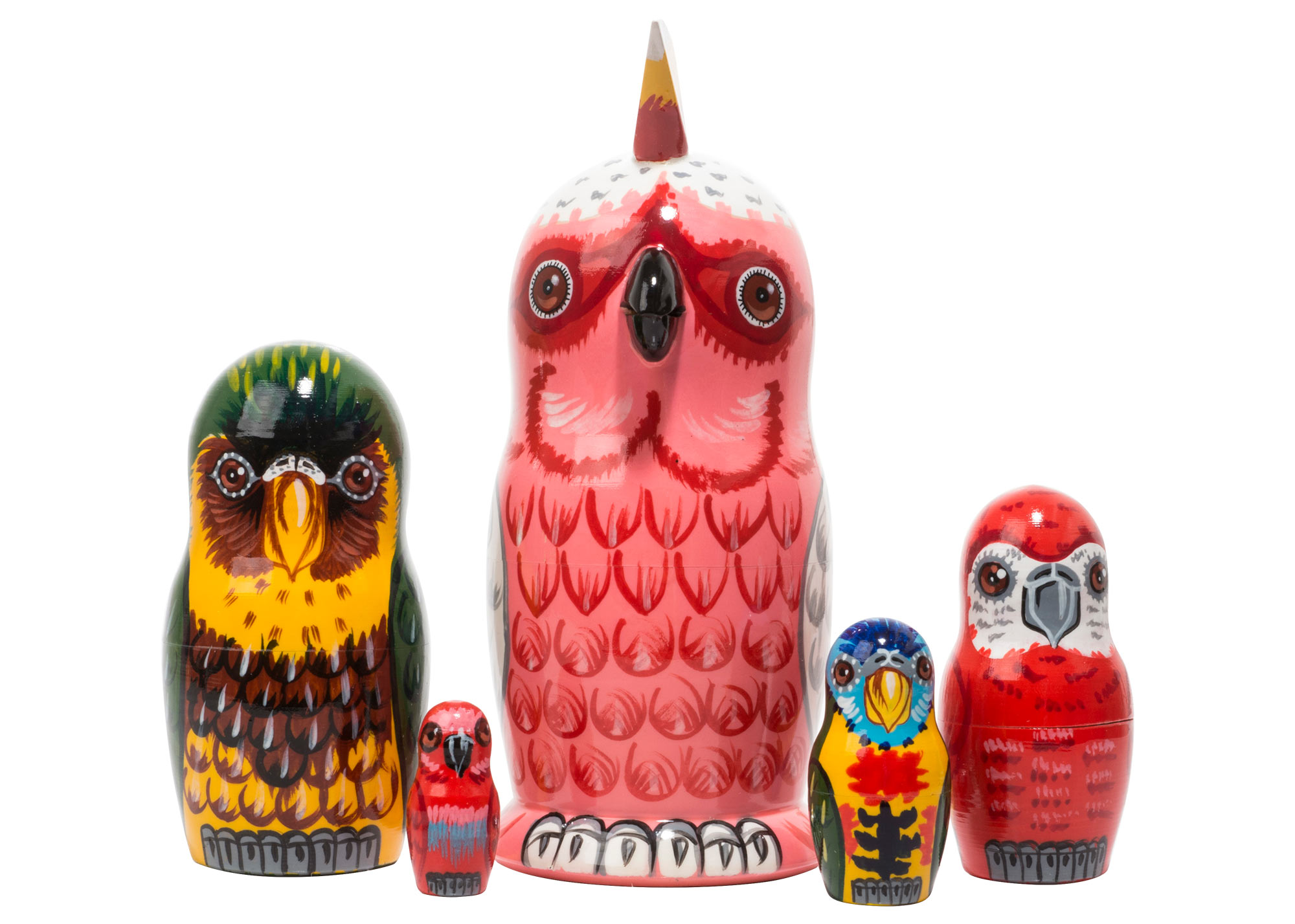 Buy Parrot Nesting Doll 5 pc./6" at GoldenCockerel.com