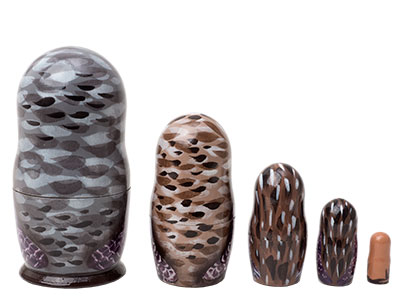 Buy Great Grey Owl Nesting Doll 5pc./4" at GoldenCockerel.com