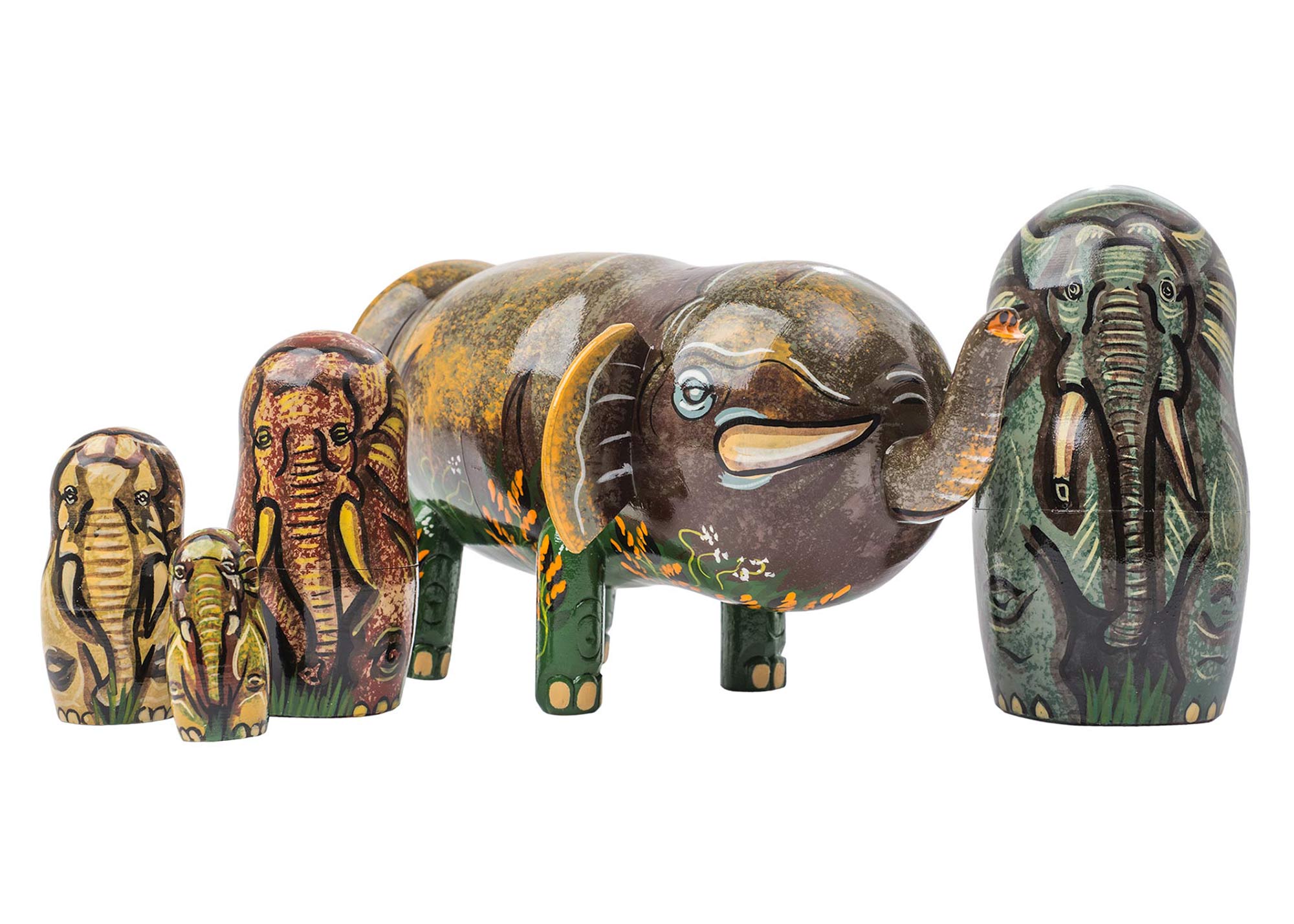 Buy Elephant Herd Nesting Doll 5pc./6" at GoldenCockerel.com