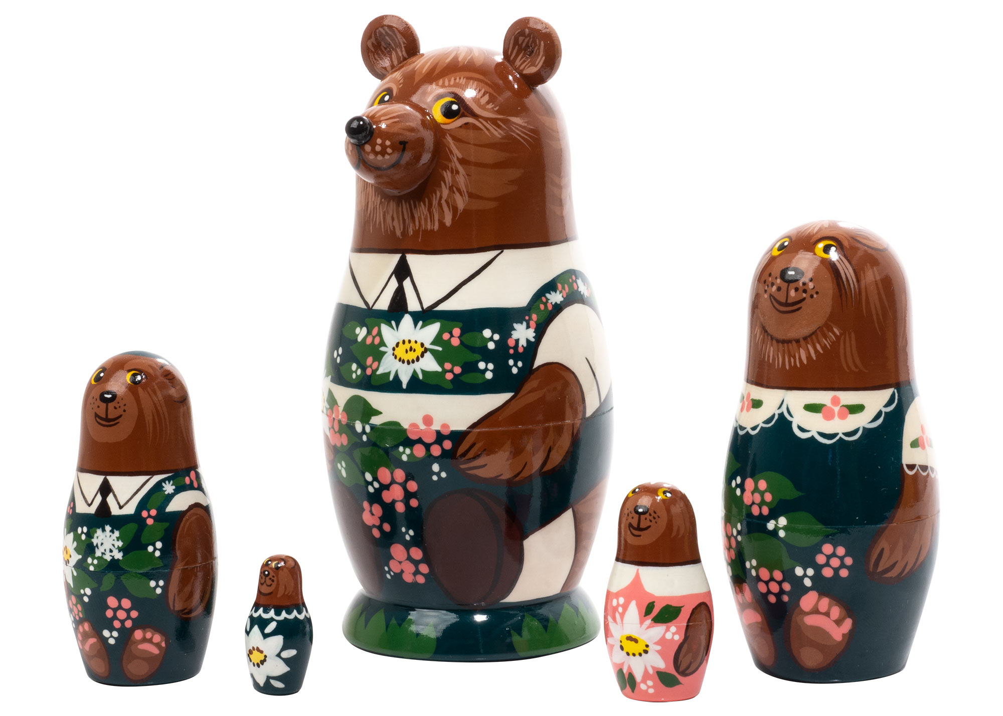 Buy Alpine Bear Nesting Doll 5pc./5"  at GoldenCockerel.com