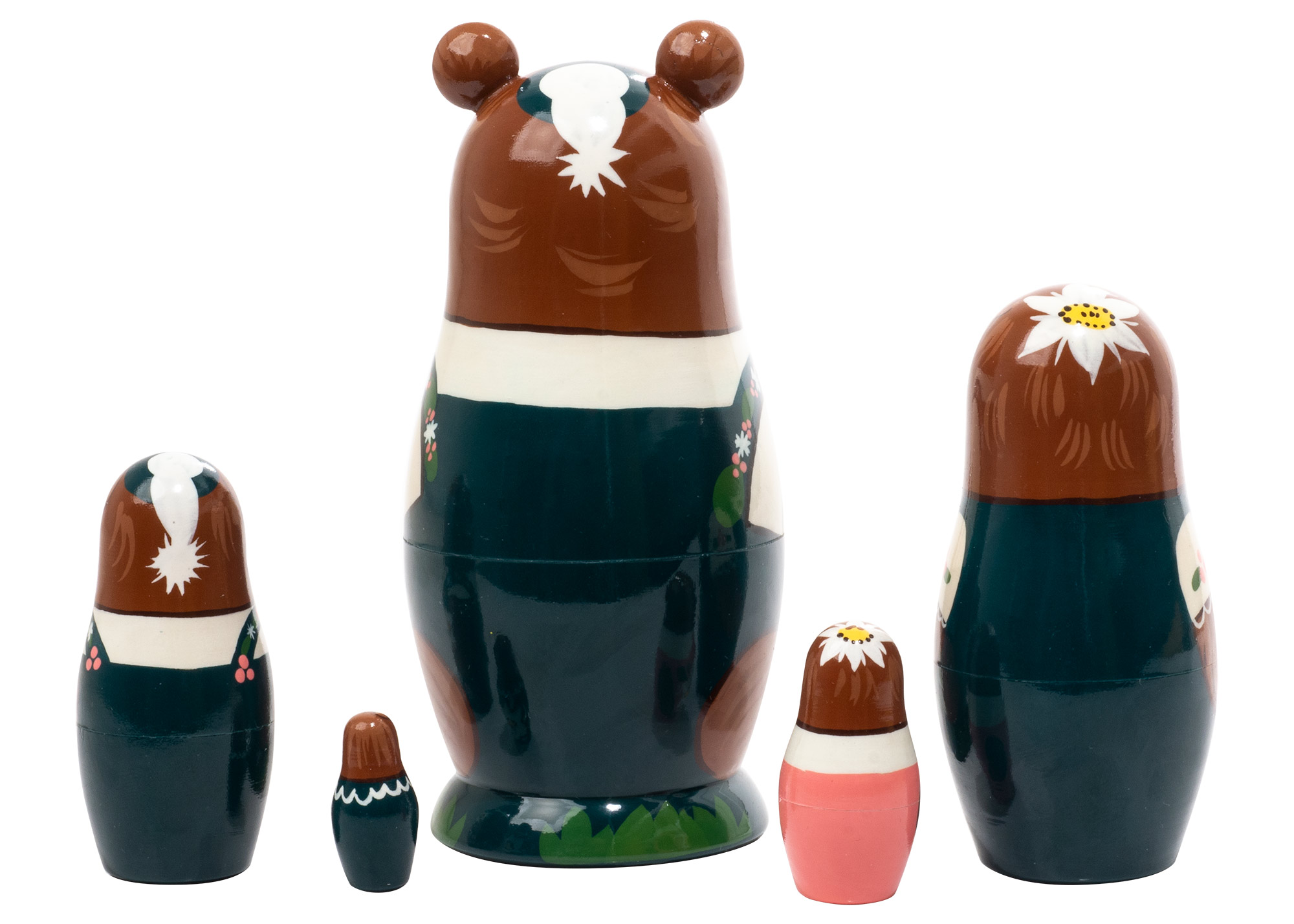 Buy Alpine Bear Nesting Doll 5pc./5"  at GoldenCockerel.com