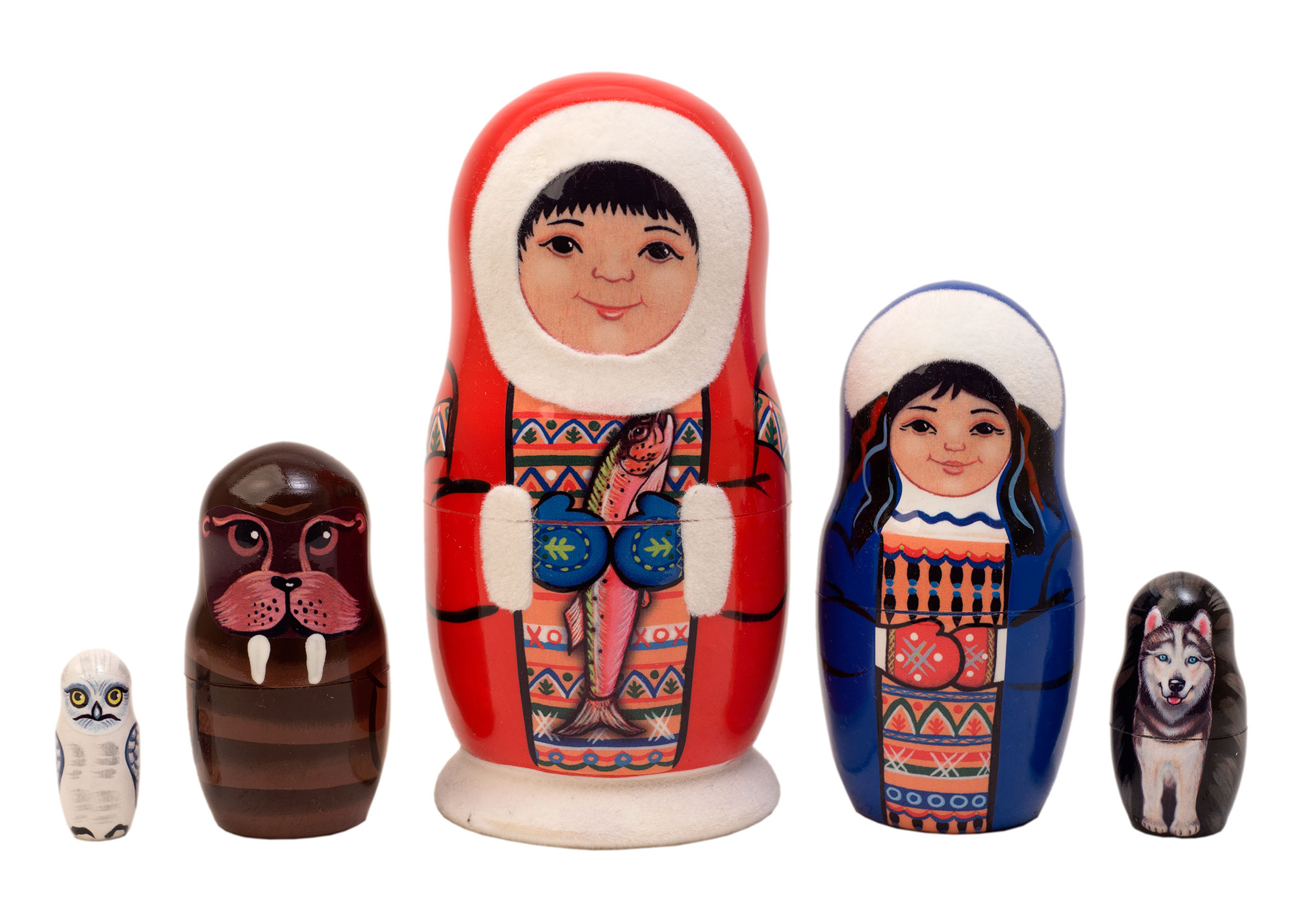 Buy Eskimo Nesting Doll 5pc./5" at GoldenCockerel.com