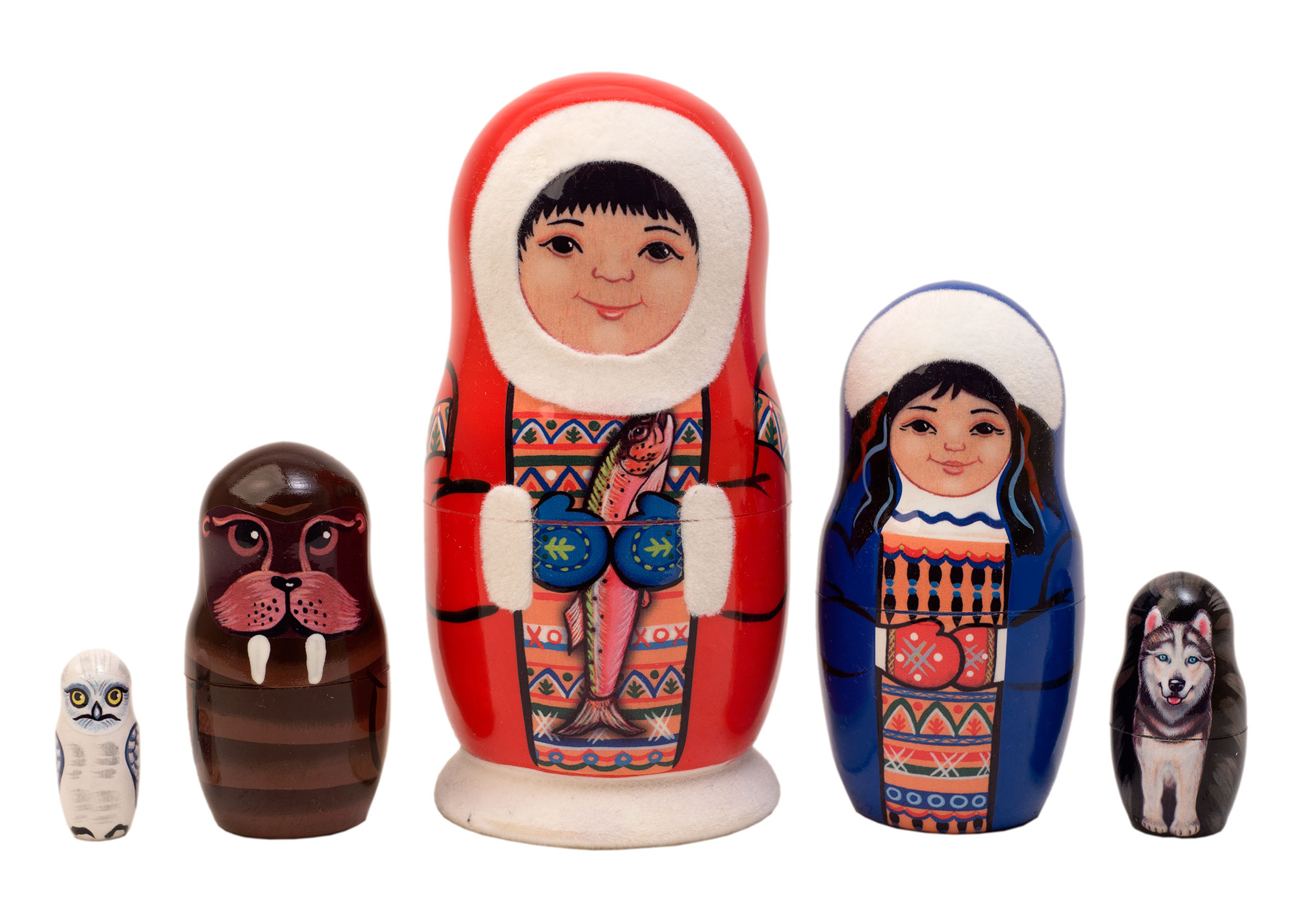 Buy Eskimo Nesting Doll 5pc./6" at GoldenCockerel.com