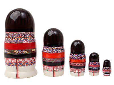 Buy Inuit Eskimo Women Nesting Doll 5pc./5" at GoldenCockerel.com