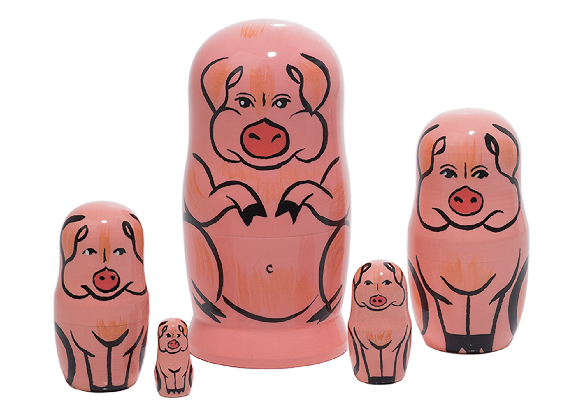 Buy Pig Nesting Doll 5pc./4" at GoldenCockerel.com
