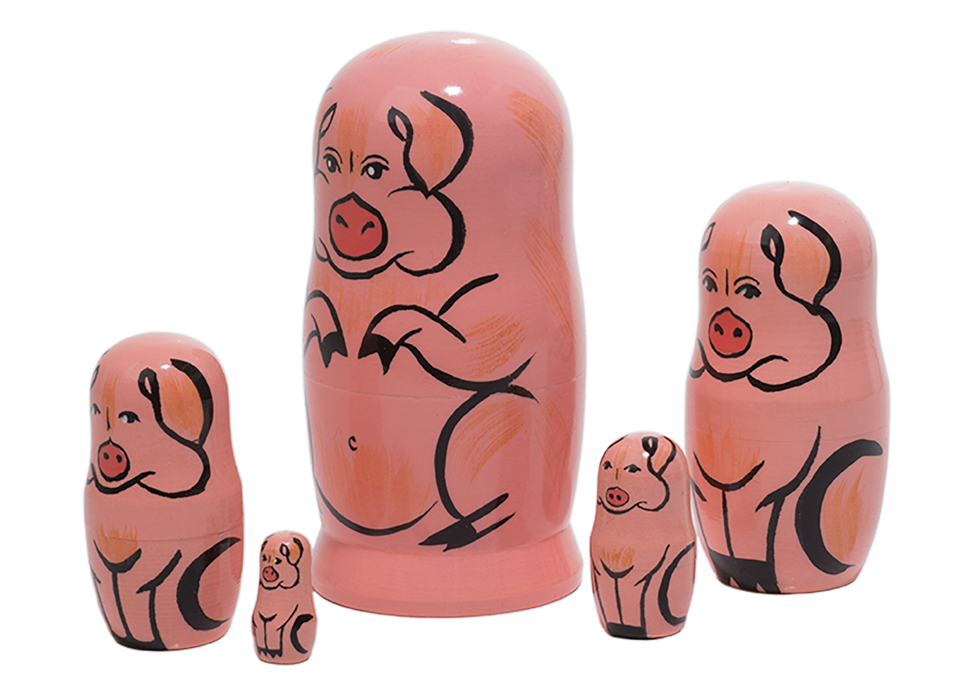 Buy Pig Nesting Doll 5pc./4" at GoldenCockerel.com