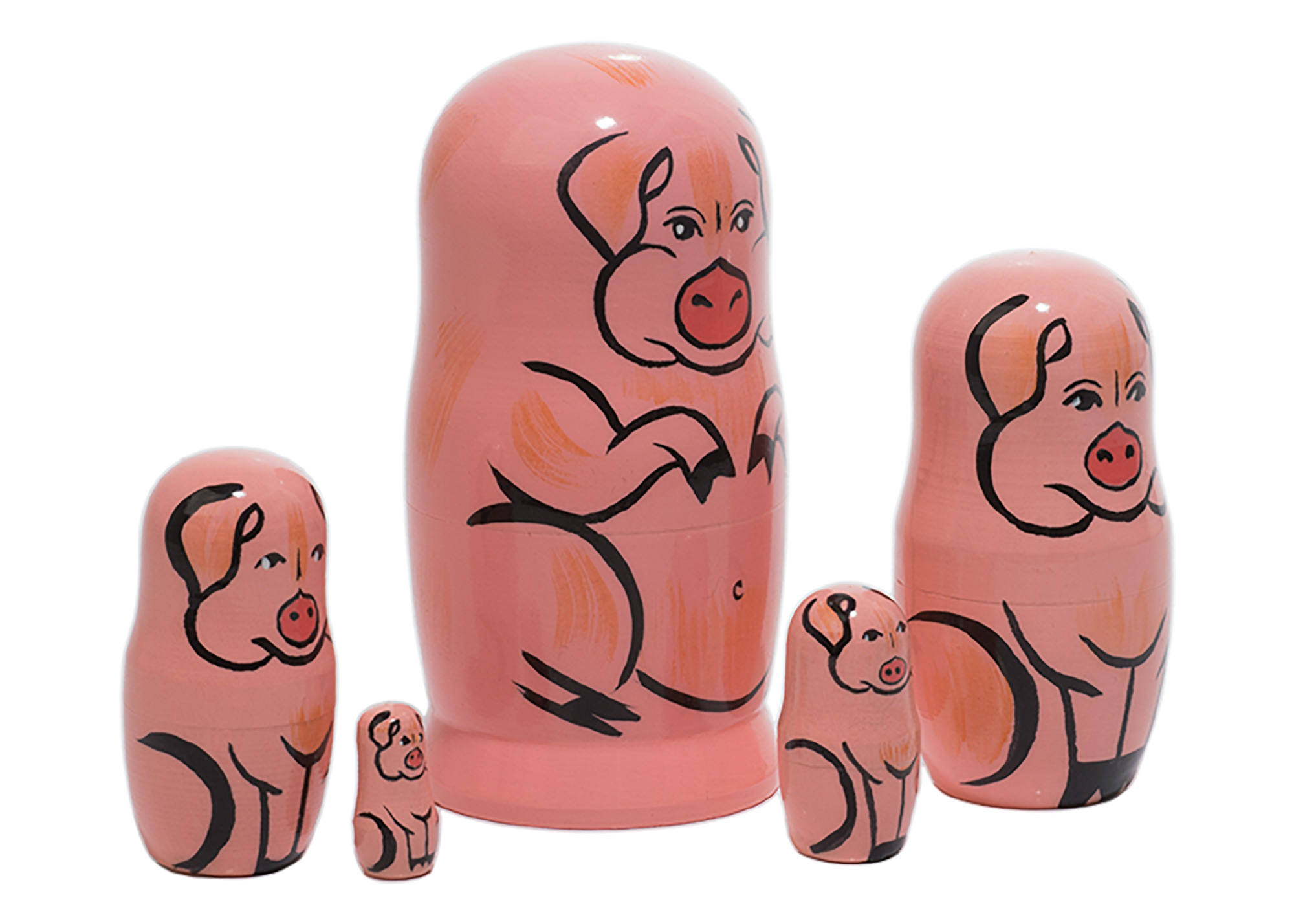 Buy Pig Nesting Doll 5pc./4" at GoldenCockerel.com