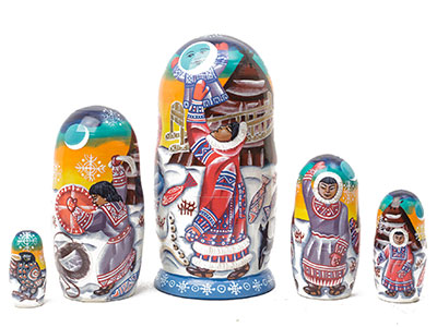 Buy Eskimo Legends Nesting Doll 5pc./6" at GoldenCockerel.com