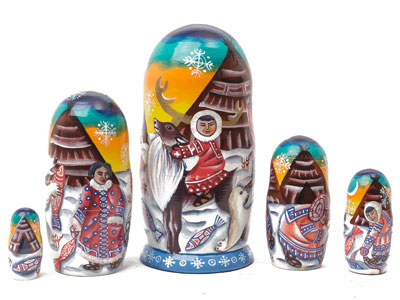 Buy Eskimo Legends Nesting Doll 5pc./6" at GoldenCockerel.com